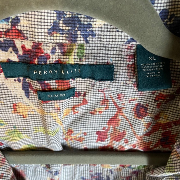 Perry Ellis Rare Apple Blossom Dress Shirt - Picture 2 of 8